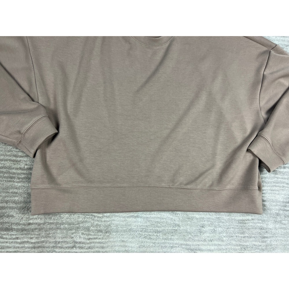 Scoop Lounge Set Womens XL Taupe Brown‎ Sweatshirt Wide Leg Pants 2pc SC018698 - Picture 4 of 16